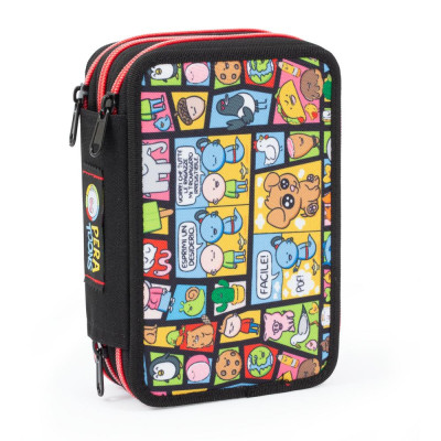 Astuccio tre zip Pera Toons