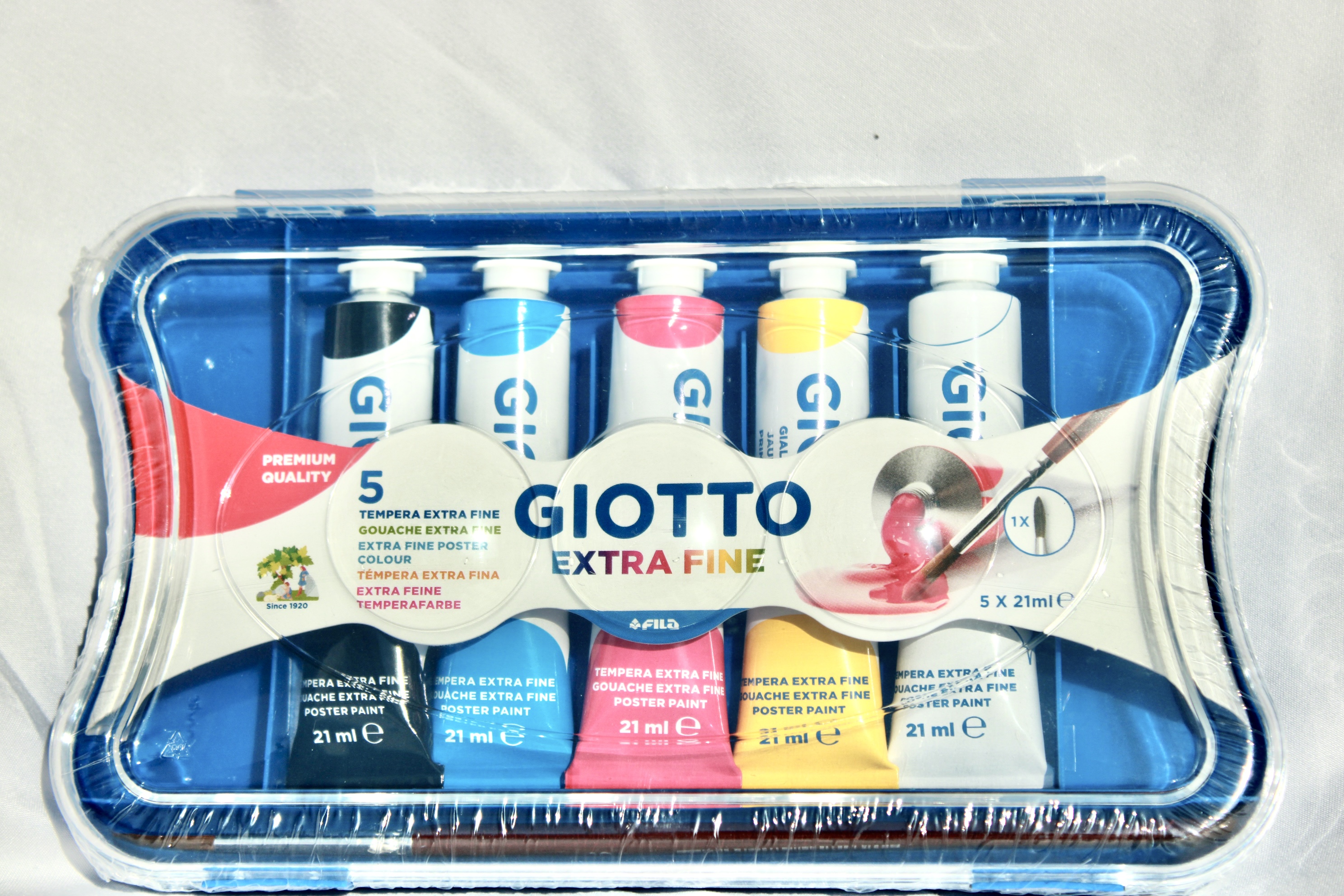 COLORI A TEMPERA GIOTTO EXTRA FINE, 5X21ML