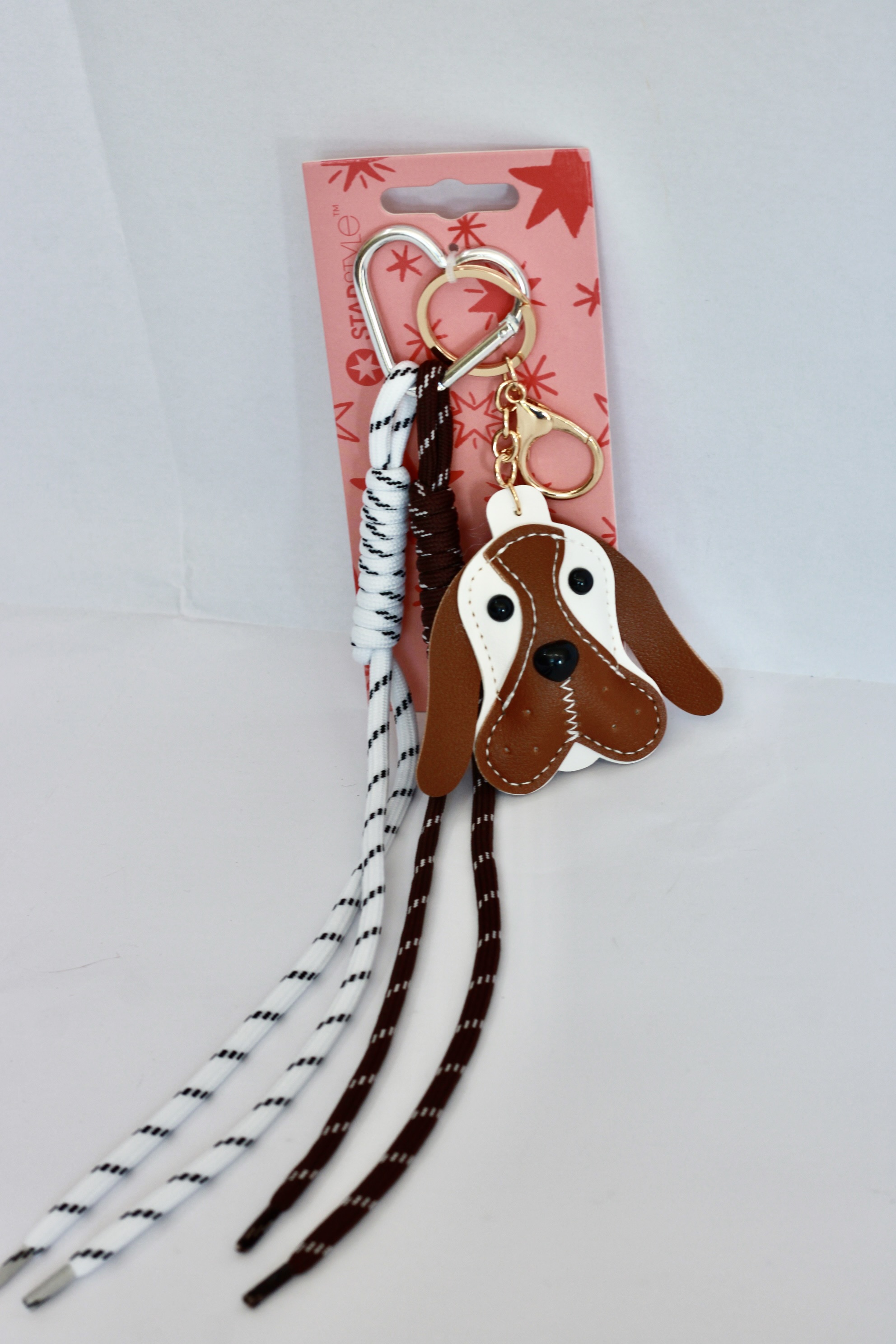 PORTACHIAVI MARCA STARSTYLE CON CANE E CIONDOLI IN CORDA