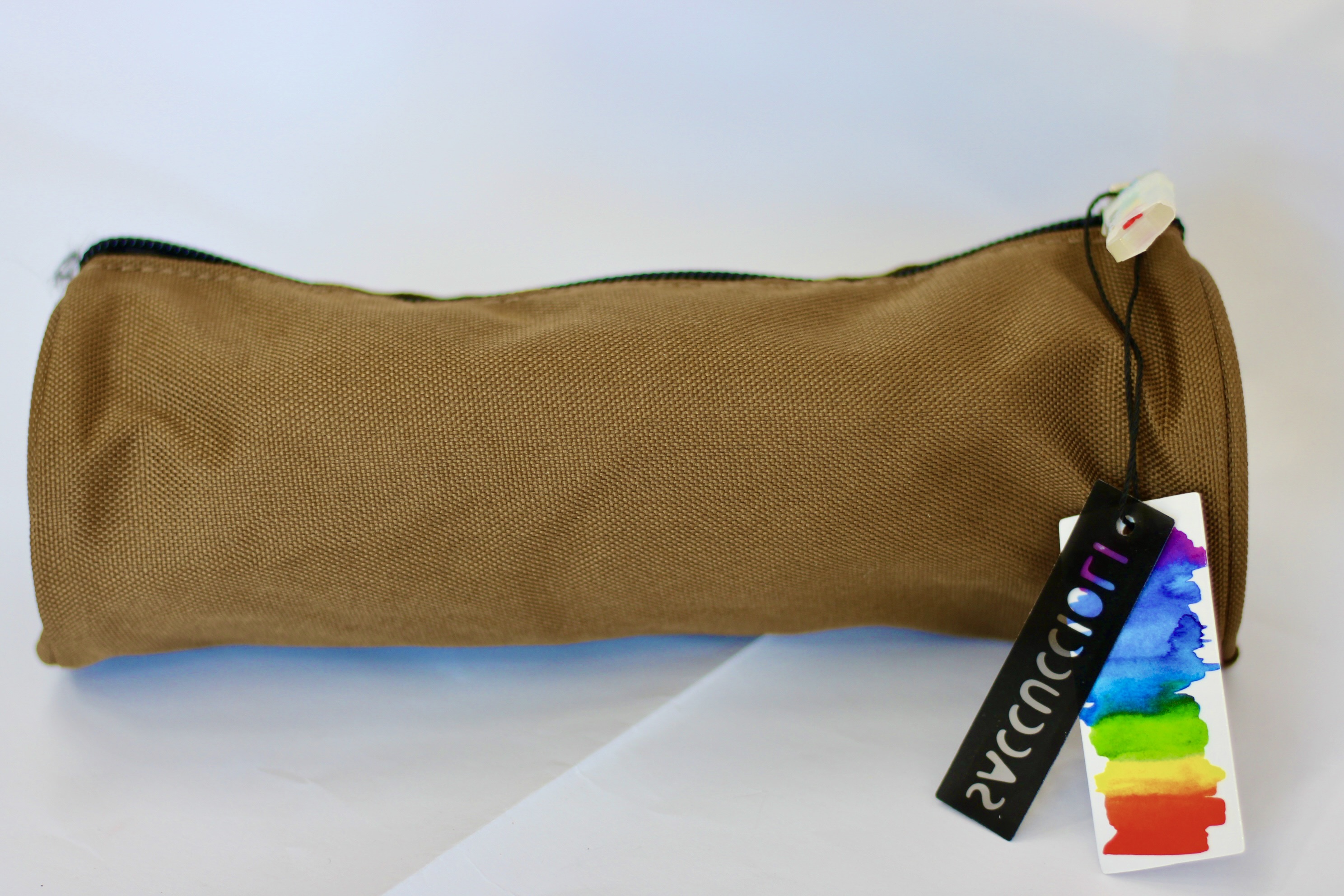 ASTUCCIO MARCA SACCUCCIOLI A TUBO COLORE MARRONE CHIARO