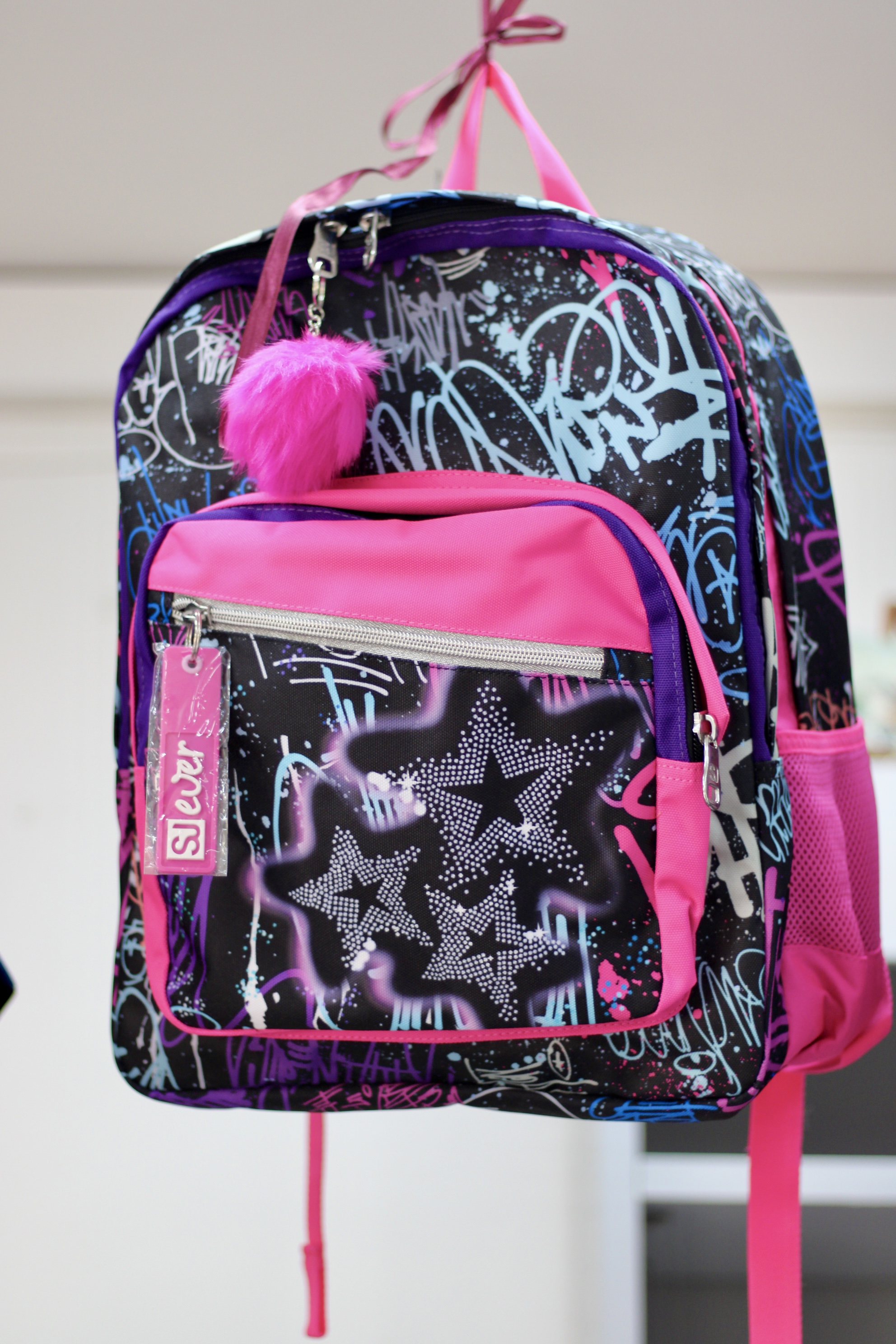 ZAINO SJ CON DECORI STREET ART E STELLE