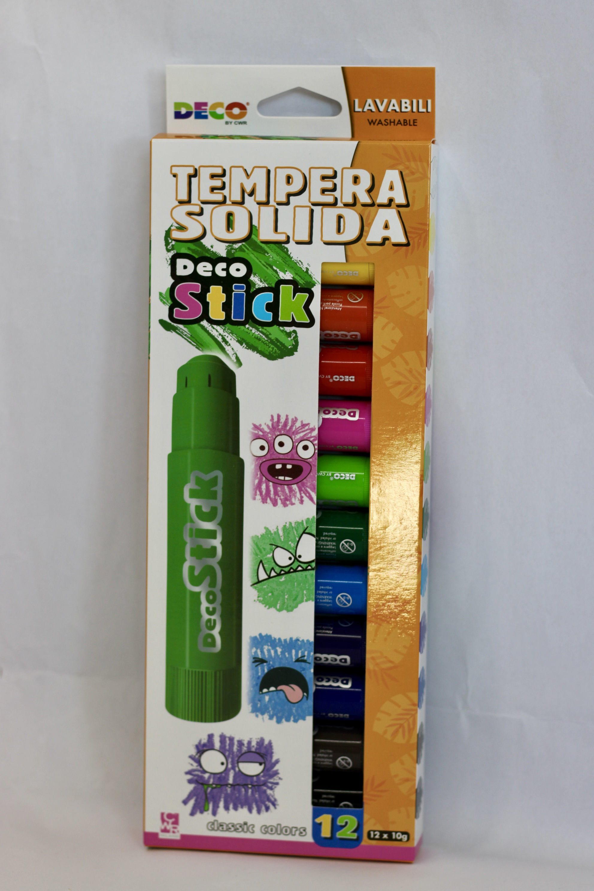 TEMPERA SOLIDA DECO STICK 12 PEZZI IN SCATOLA