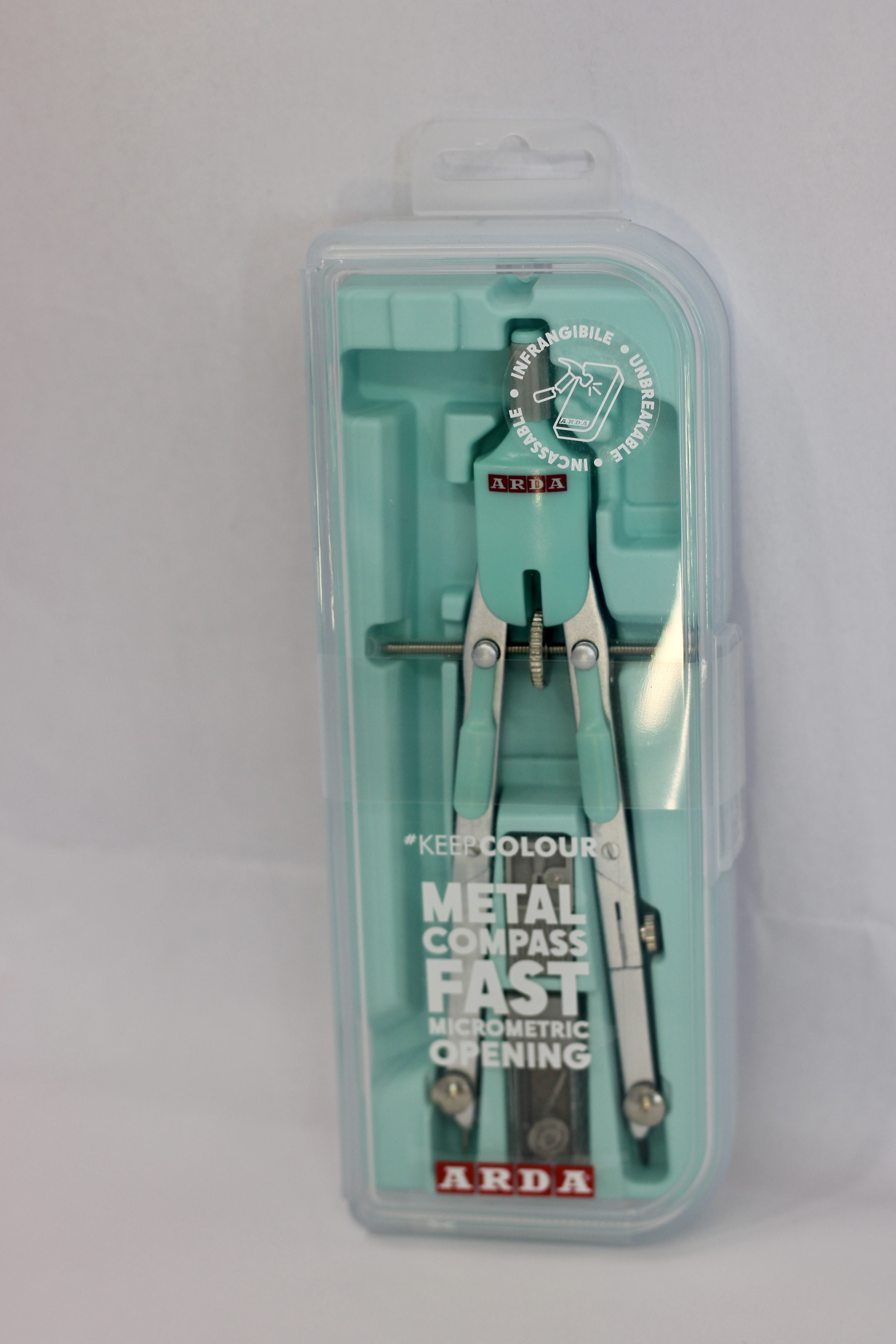 METAL COMPASS FAST MICROMETRIC OPENING MARCA ARDA COLORE AZZURRO