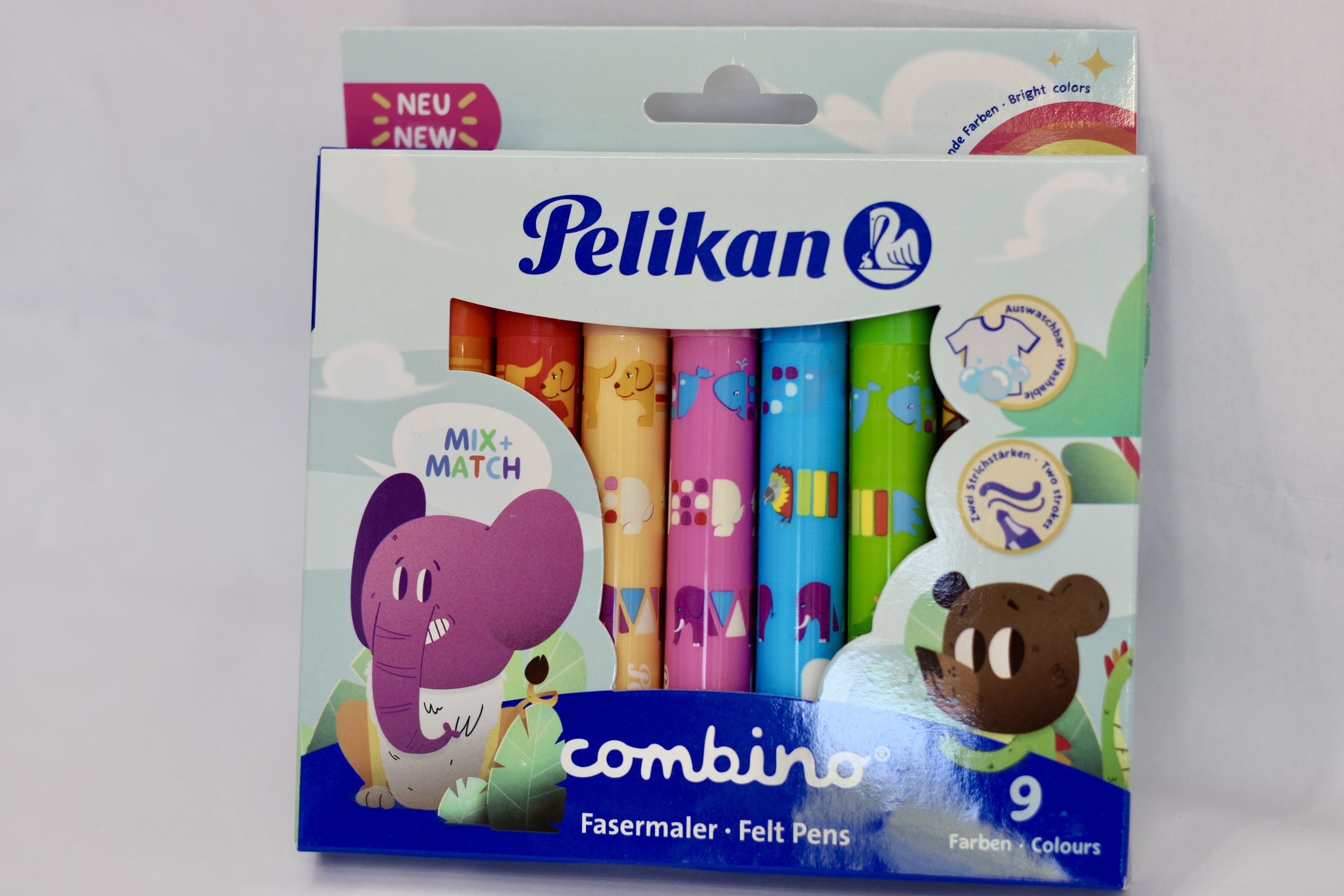PELIKAN 9 PENNARELLI A PUNTA IN FIBRA