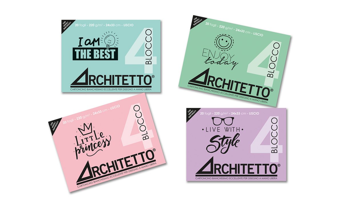 Blocco Architetto copertina pastel