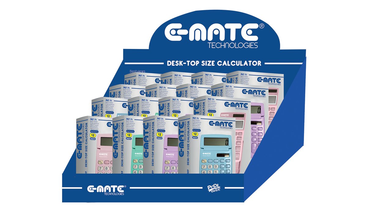 Calcolatrice tascabile Pastel 16pz