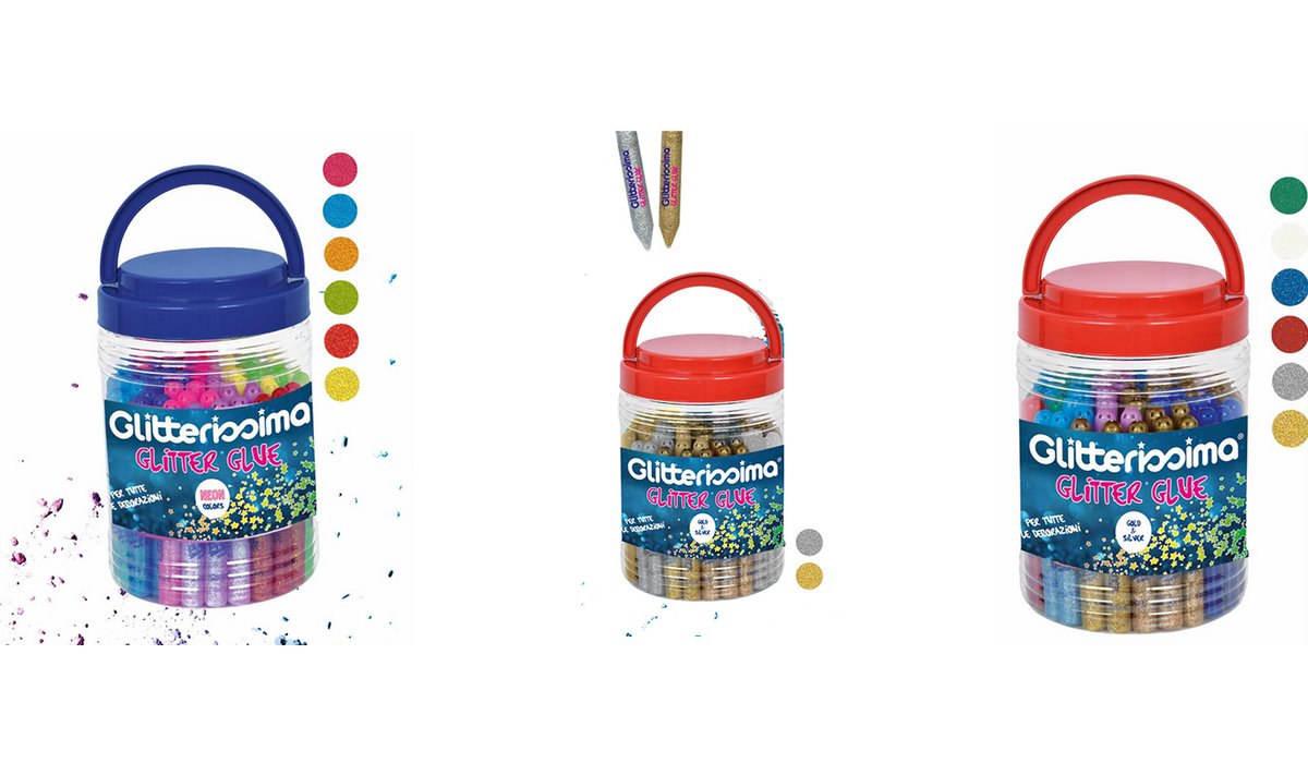 Colla Glitter Glue 10,5ml  Barattolo 50pz