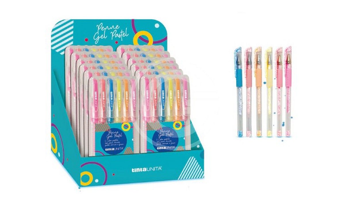 Astuccio 6penne gel pastel