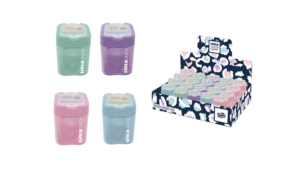 Temperamatite PASTEL 2fori quadrato