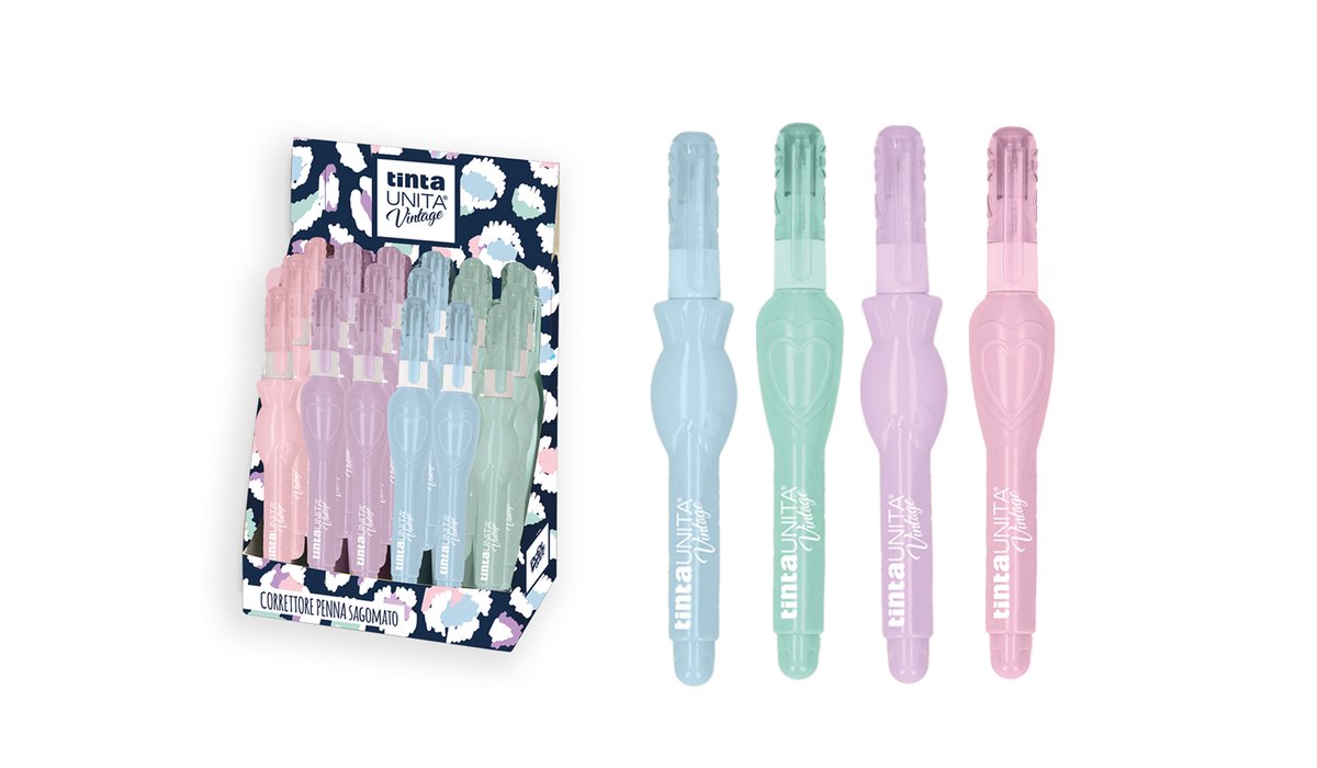 Mini correttore a penna cuore/pesce pastel