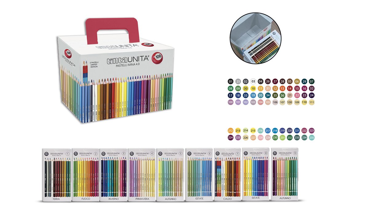 Pastello Legno MINA 4.0 108 colori