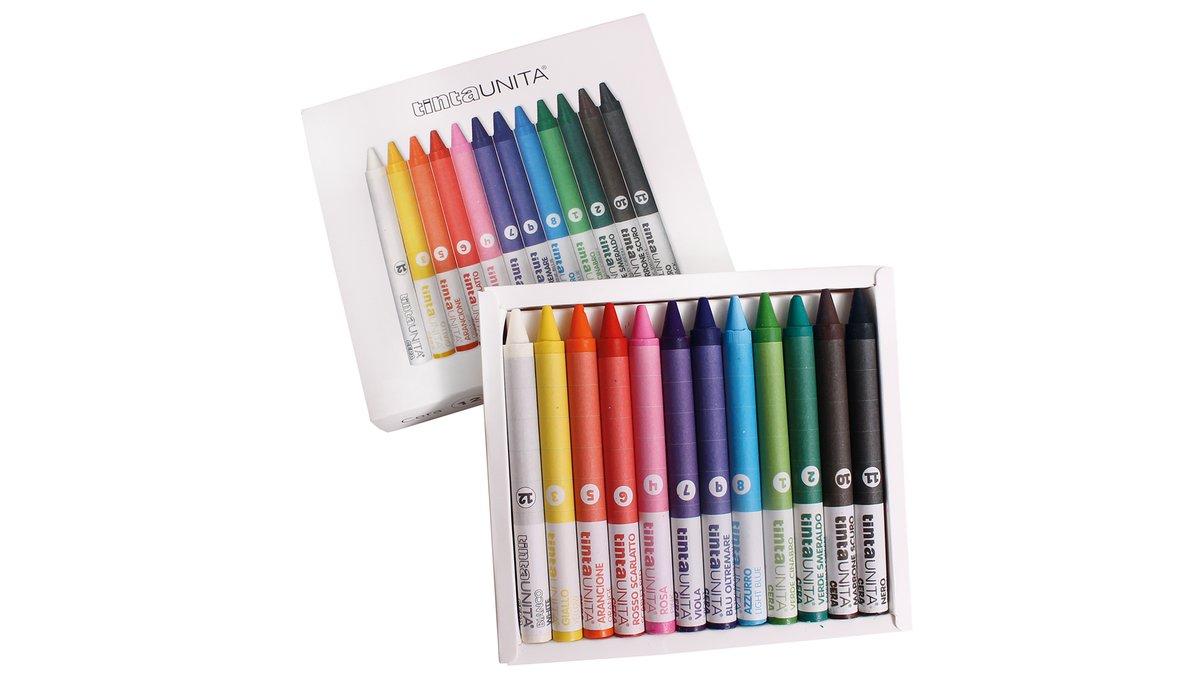 Pastelli a cera scatola 12 colori