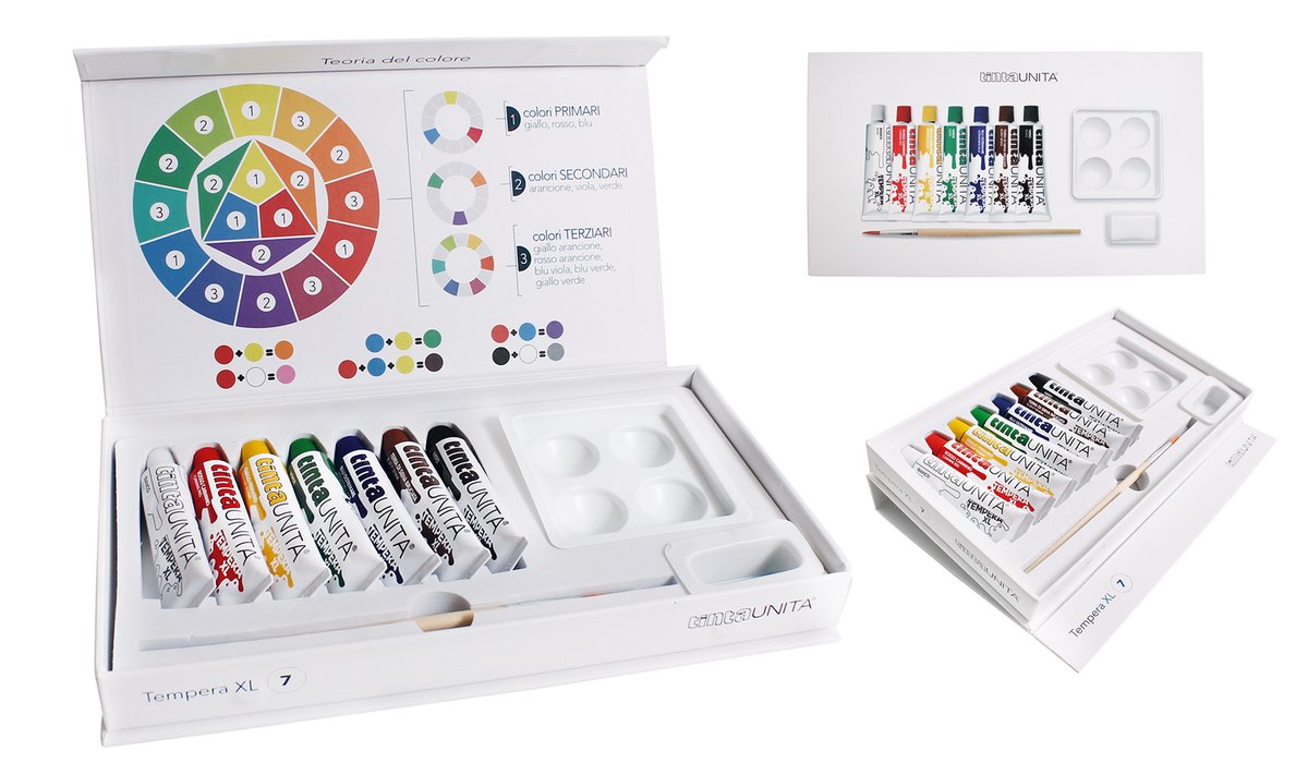 Tempera XL 16ml da 7colori in magnetic box