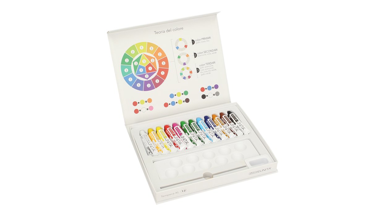Tempera XL 16ml da 12colori in magnetic box