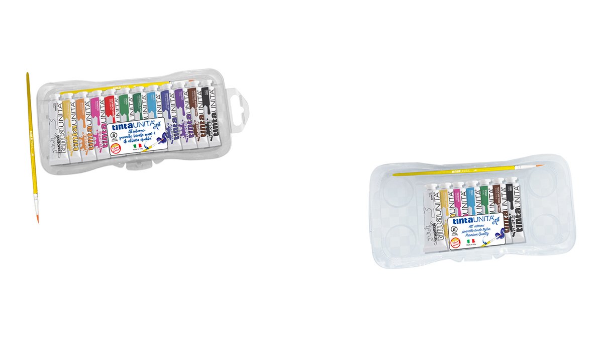 Tempera in tubo da 12ml scatola