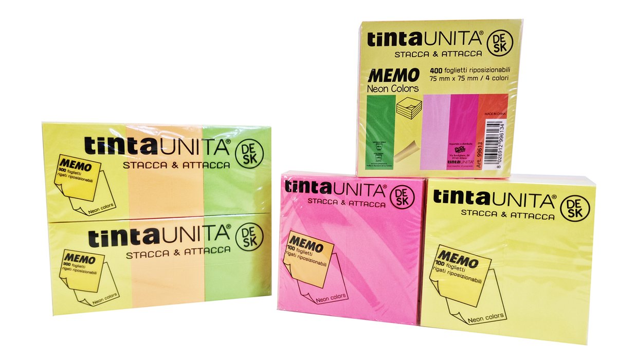 Blocco fogli adesivi Neon TintaUNITA DESK